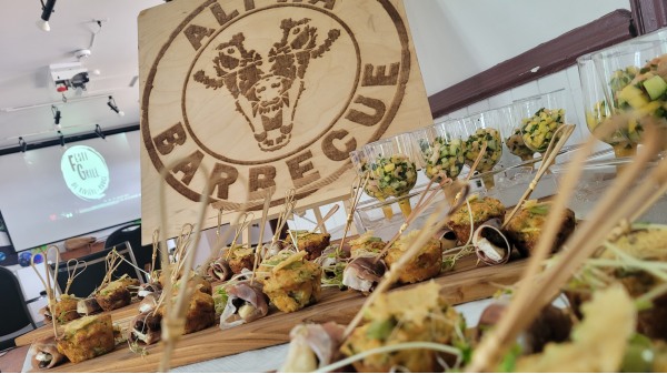 Bouchée cake de zucchini et date brie prosciuto